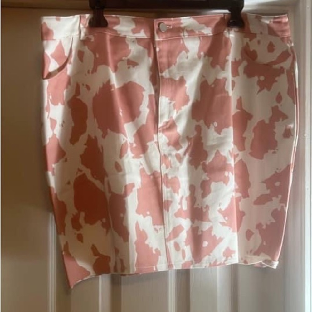 Cow print skirt